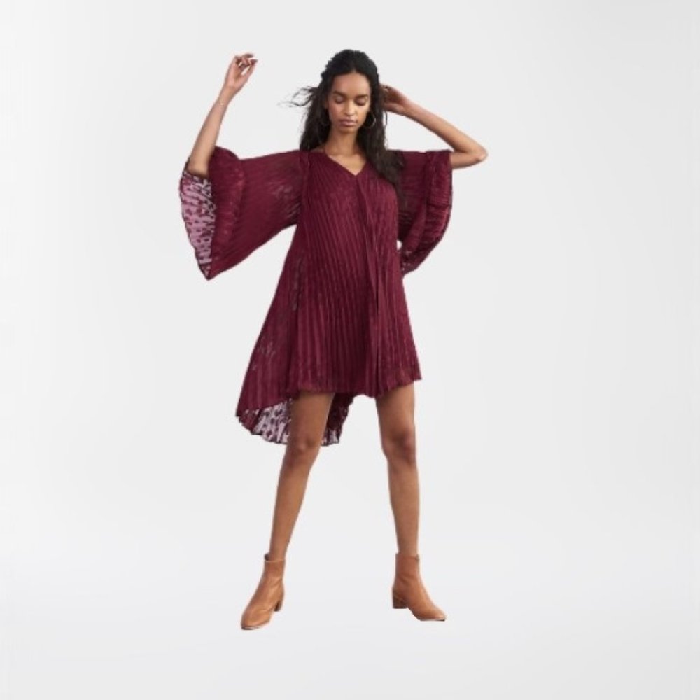 NEW Toulon Pleated Mini Dress Size S